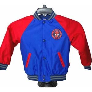Disney Store Marvel Spider-Man Boy Varsity Jacket Size 4